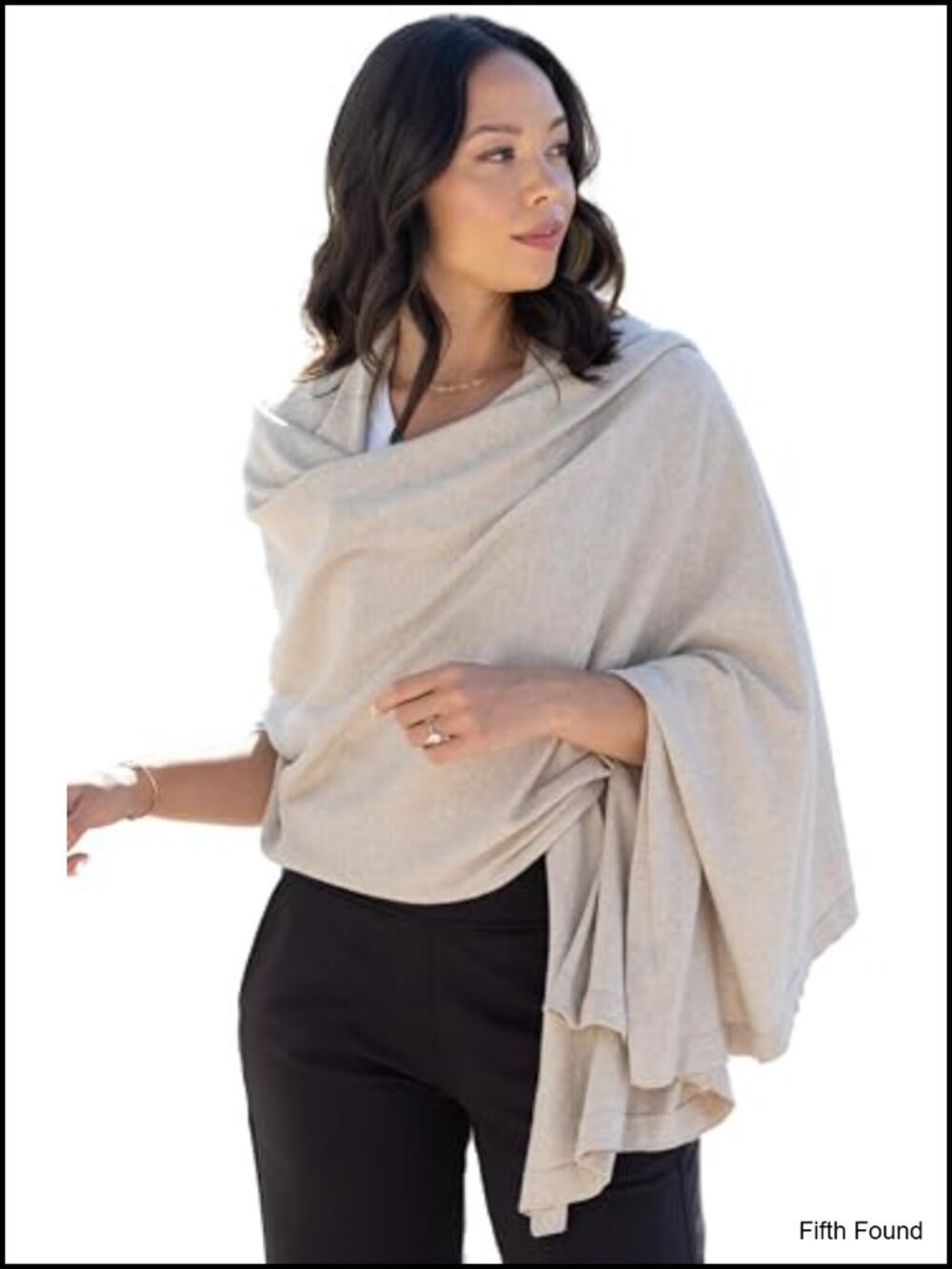 Organic Cotton Travel Scarf Shawl Wrap One Size Lightweight